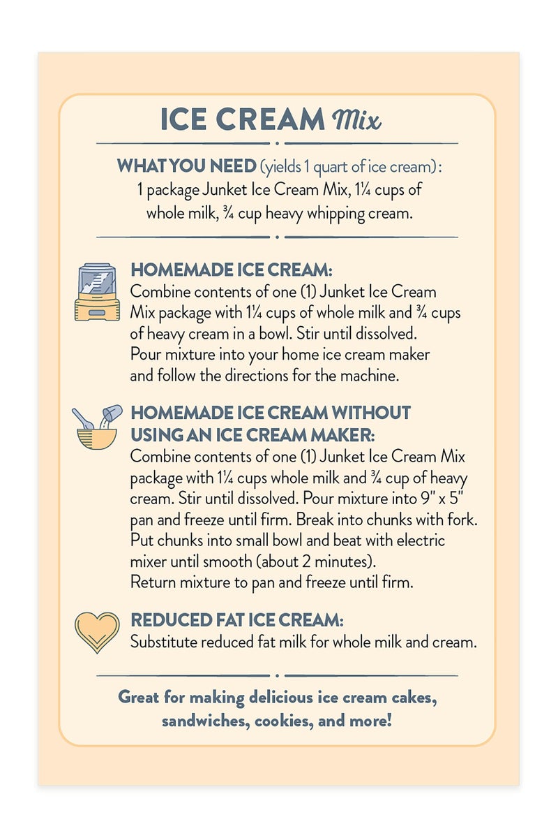 Junket Strawberry Ice Cream Mix: Makes 6 Quarts Old Fashioned Homemade Ice Cream for Ice Cream Maker or Hand Stir - Just Add Milk and Cream, Chill, and Enjoy. Quick and Easy! 4 oz Box of Powdered Ice - Image 3